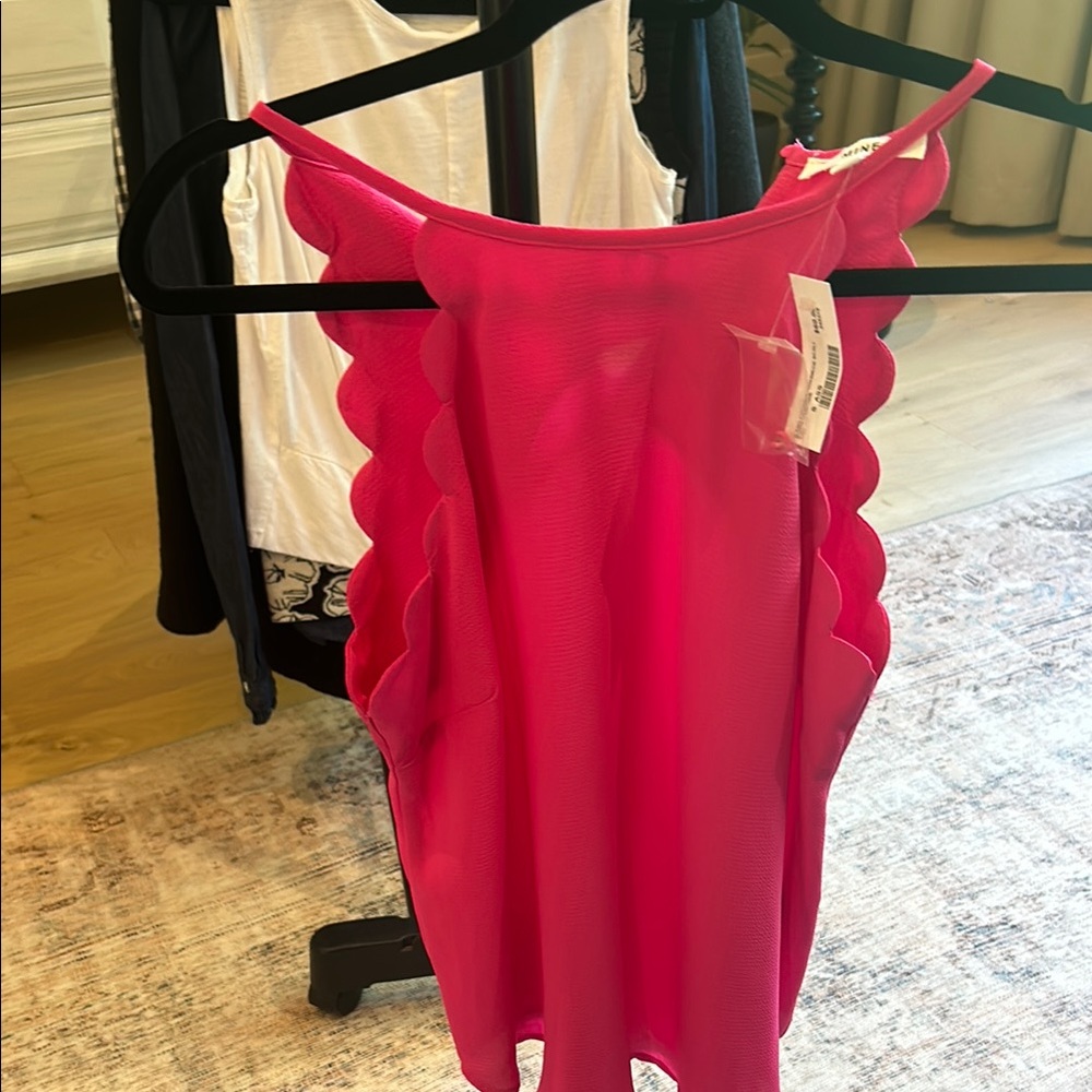 Mine Bright Pink Sleeveless Top